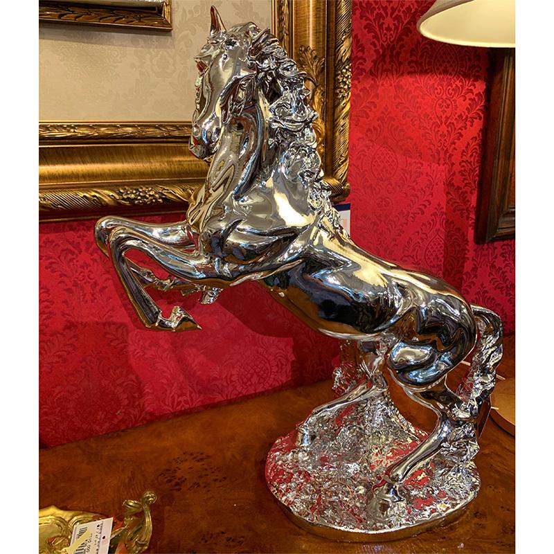 オブジェ 馬 高さ52cm / ホース horse シルバー 銀 置物 インテリア