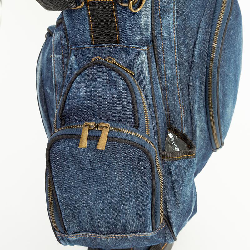 19ゴルフ デニム キャディバッグ 色落ち加工 8.5型 ゴルフ用品