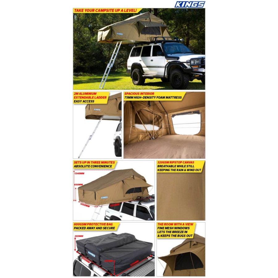 アドベンチャーキングス ルーフトップテント アネックスなし : MARCLE