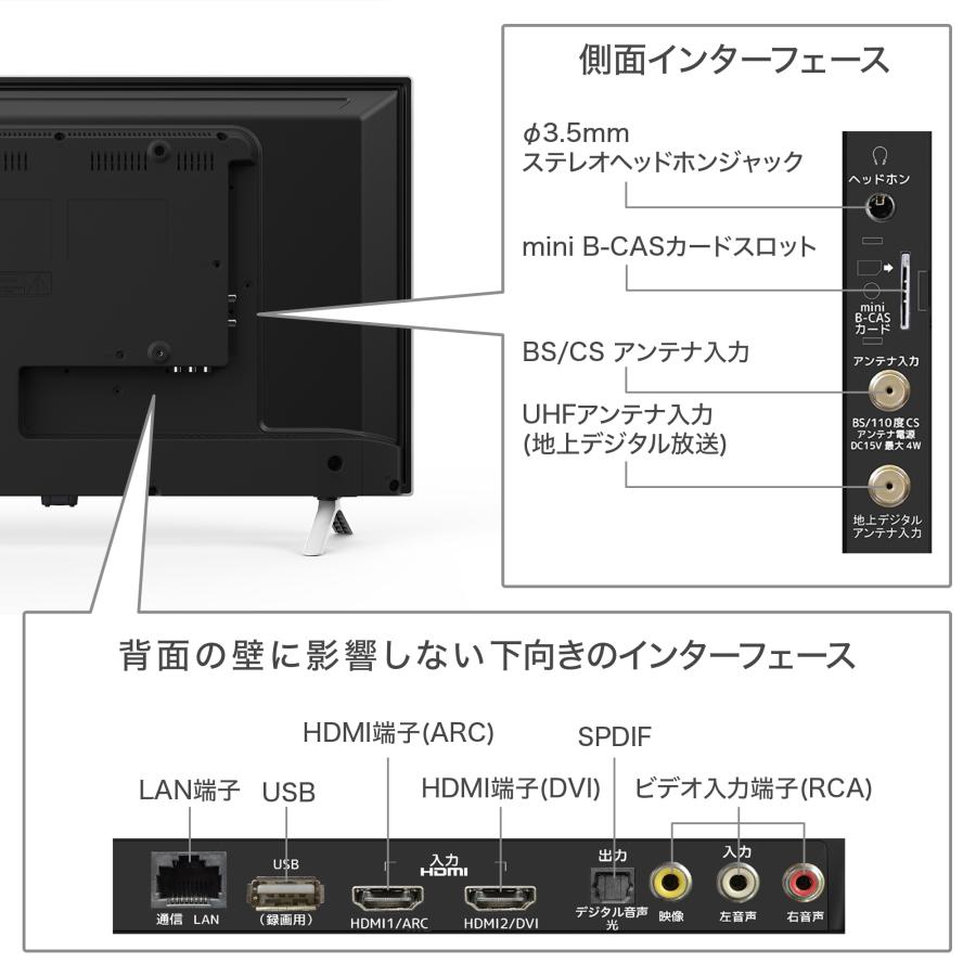 IRIE テレビ ホワイト 32型 32インチ 東芝ボード内蔵 新品 Wチューナー