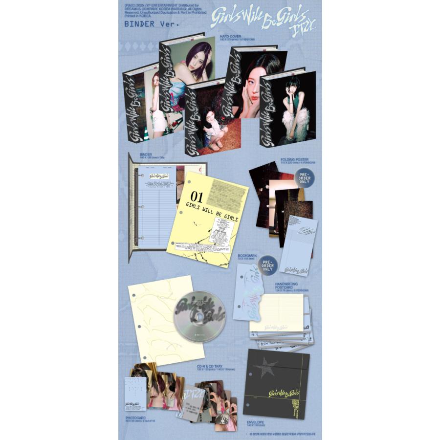 メンバー選択可] ITZY 公式グッズ Girls Will Be (Binder Ver.) CD