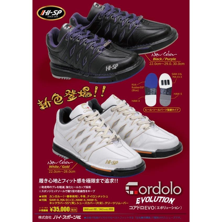 コアドロEVO ブラック/パープル / ハイスポーツ ボウリングシューズ