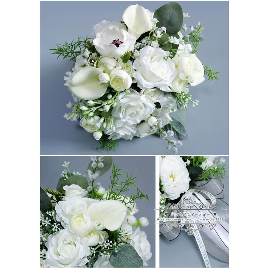 ウエディングブーケ 結婚式 ブーケ 花嫁 二次会 披露宴 造花 前撮り