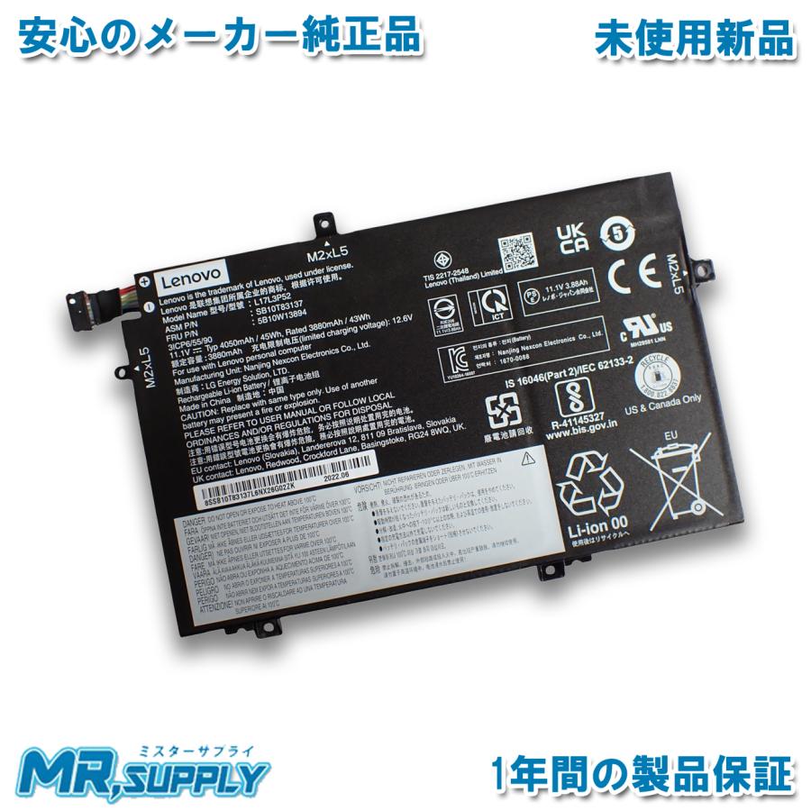 ThinkPad X Lenovo レノボ L480 L490 L580 L590 純正 交換用内蔵