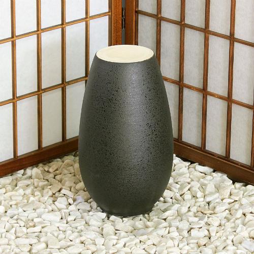 信楽焼 大きな 花瓶 黒 窯変 斑点 10号 おしゃれ 大壺 つぼ ツボ 壷 花