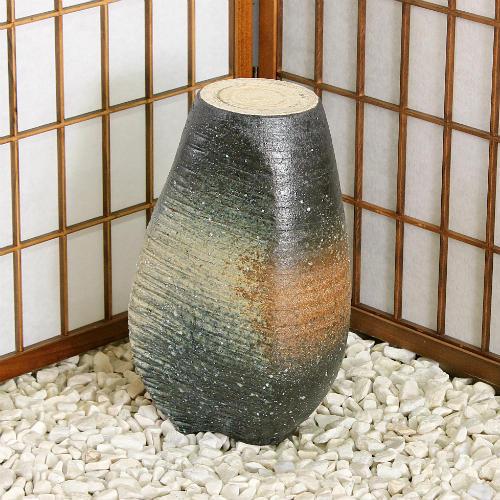 ポイント5倍]信楽焼 大きな 花瓶 窯変 変形12号 おしゃれ 大壺 つぼ