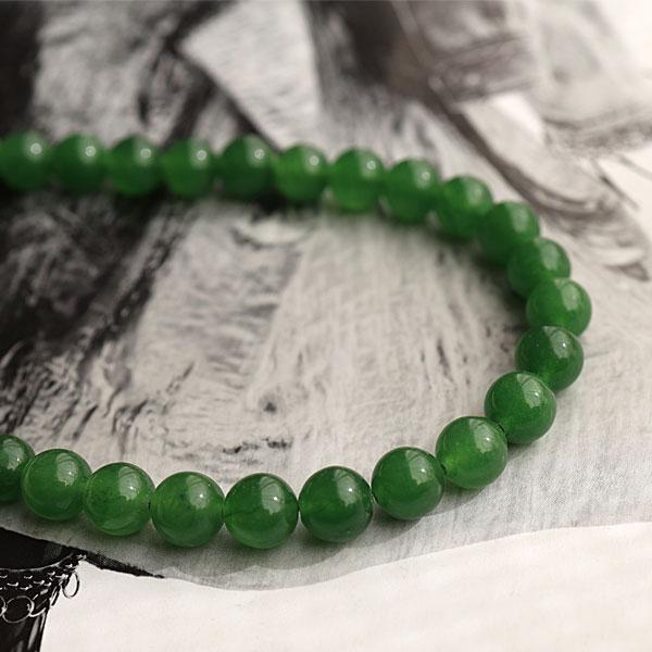 天然石 ネックレス 台湾翡翠 8mm ジェイド ひすい 緑 グリーン