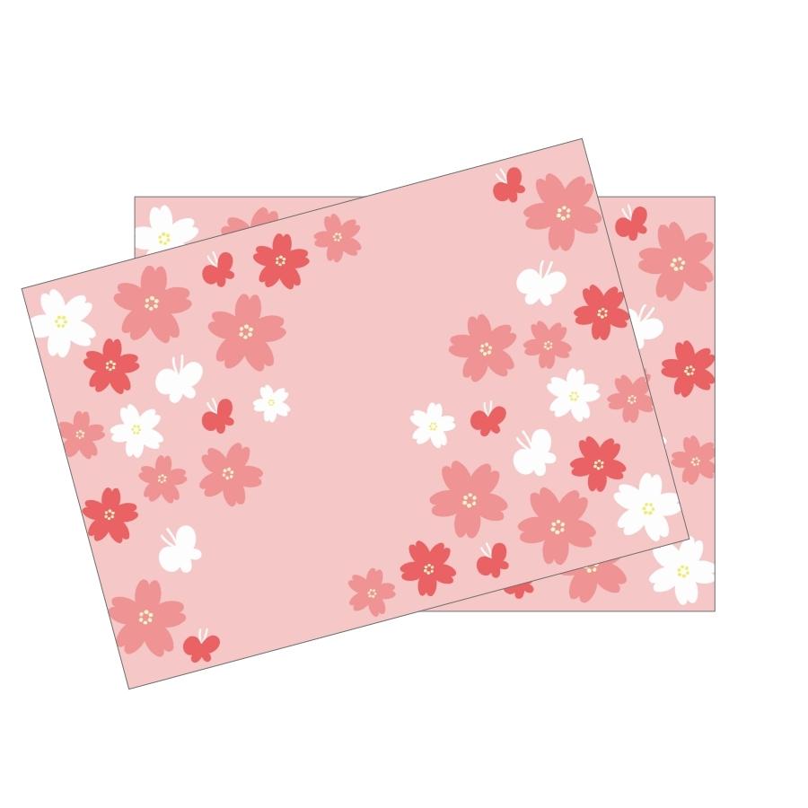 ランチョンマット(35cm×25cm) 2枚セット ビニール素材 撥水 桜 サクラ