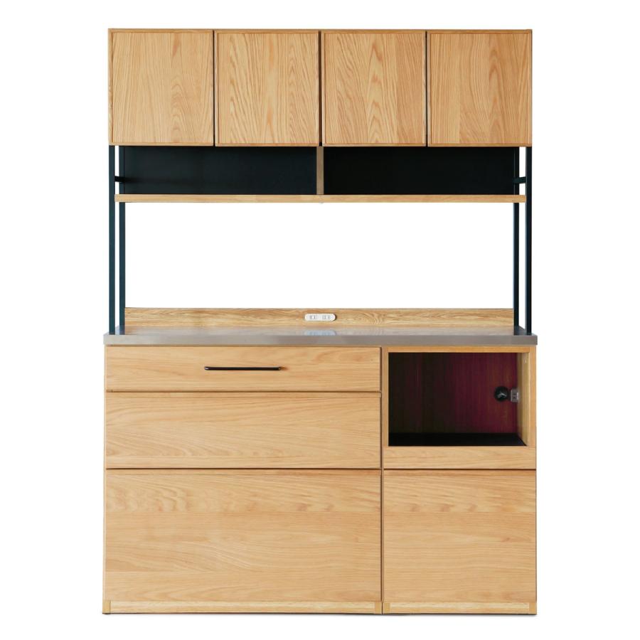 ニトリ（NITORI） 幅140cm 天然木突板ステンレス天板キッチンボード