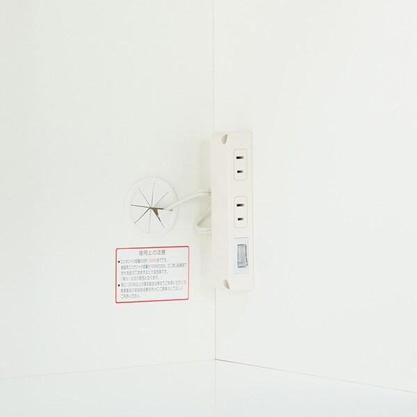 ニトリ（NITORI） 幅150cm 食器棚(レジューム 150TF-H WH/150QH-R WH