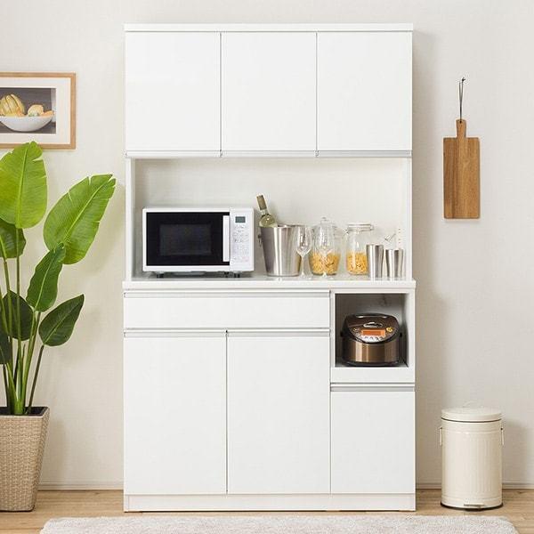 ニトリ（NITORI） 幅120cm キッチンボード( レジューム120-2TF-H WH