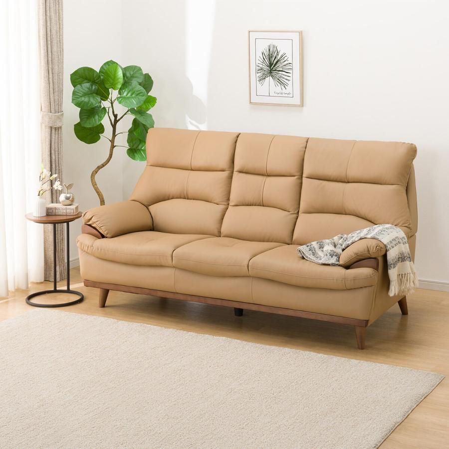 2人掛けソファ ニトリ B-637KD WH イタリアなめし 総革 2人掛けソファ