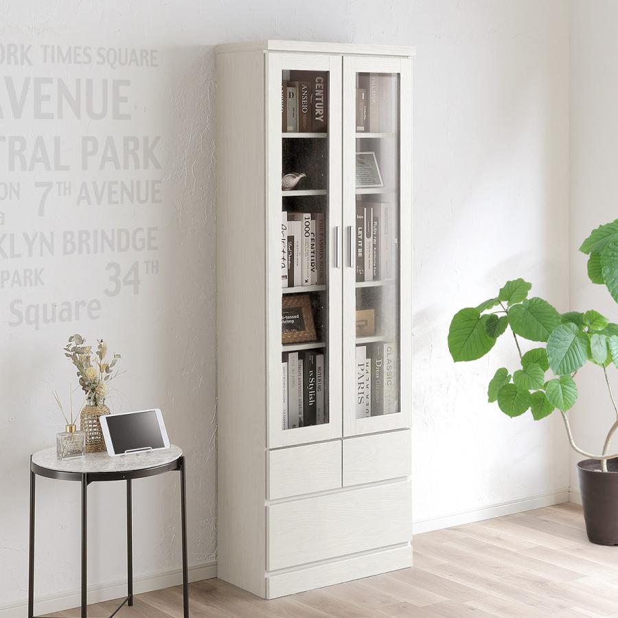 ニトリ（NITORI） 扉・引出し付き書棚 (幅60cm WH) : ニトリ Yahoo!店