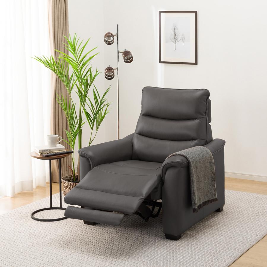 ニトリ（NITORI） 1人用電動リクライニングソファ(Nビリーバ3 厚革 DGY