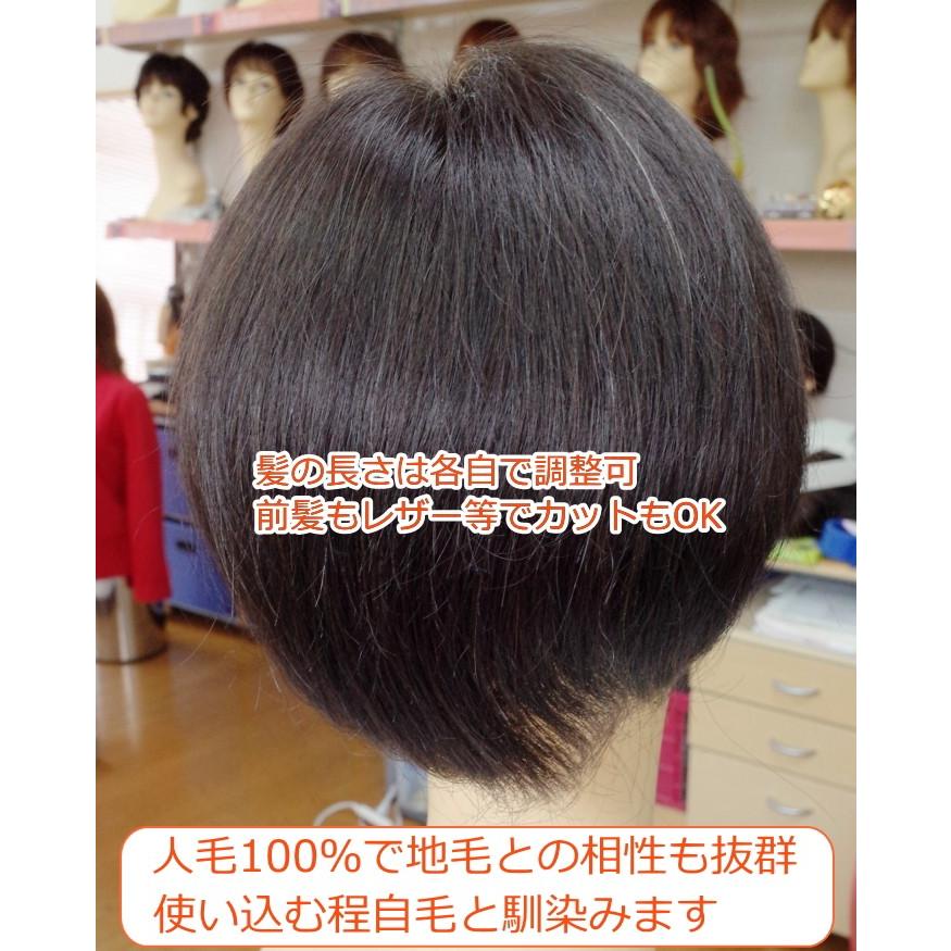 さくら倶楽部 部分ウィッグ 人毛100％ 特殊人工皮膚付き 女性用
