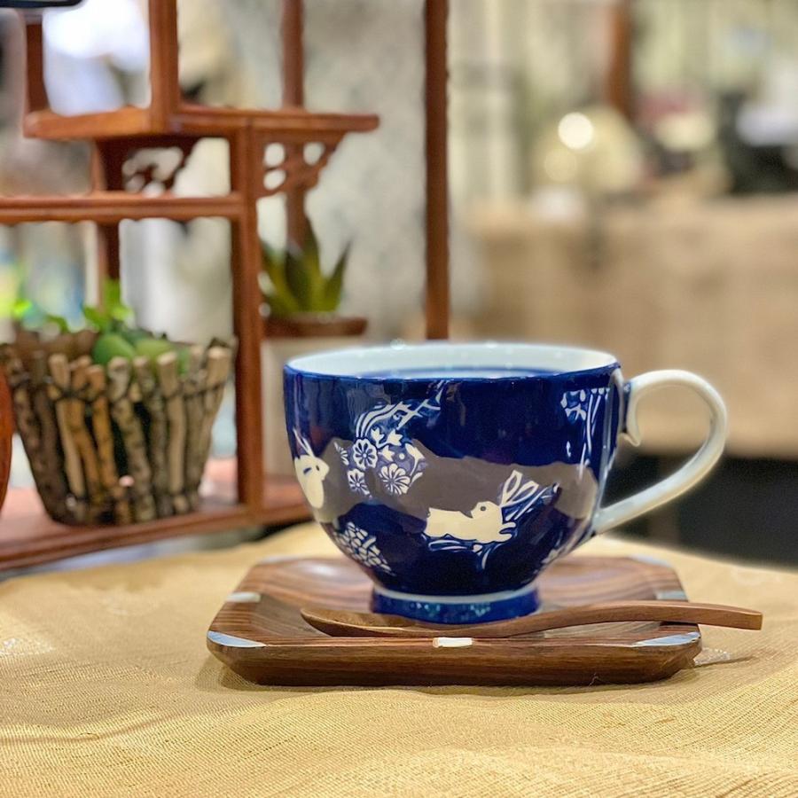 スープカップ カフェオレボウル マグ スープ 皿 スープ皿 青花 染付