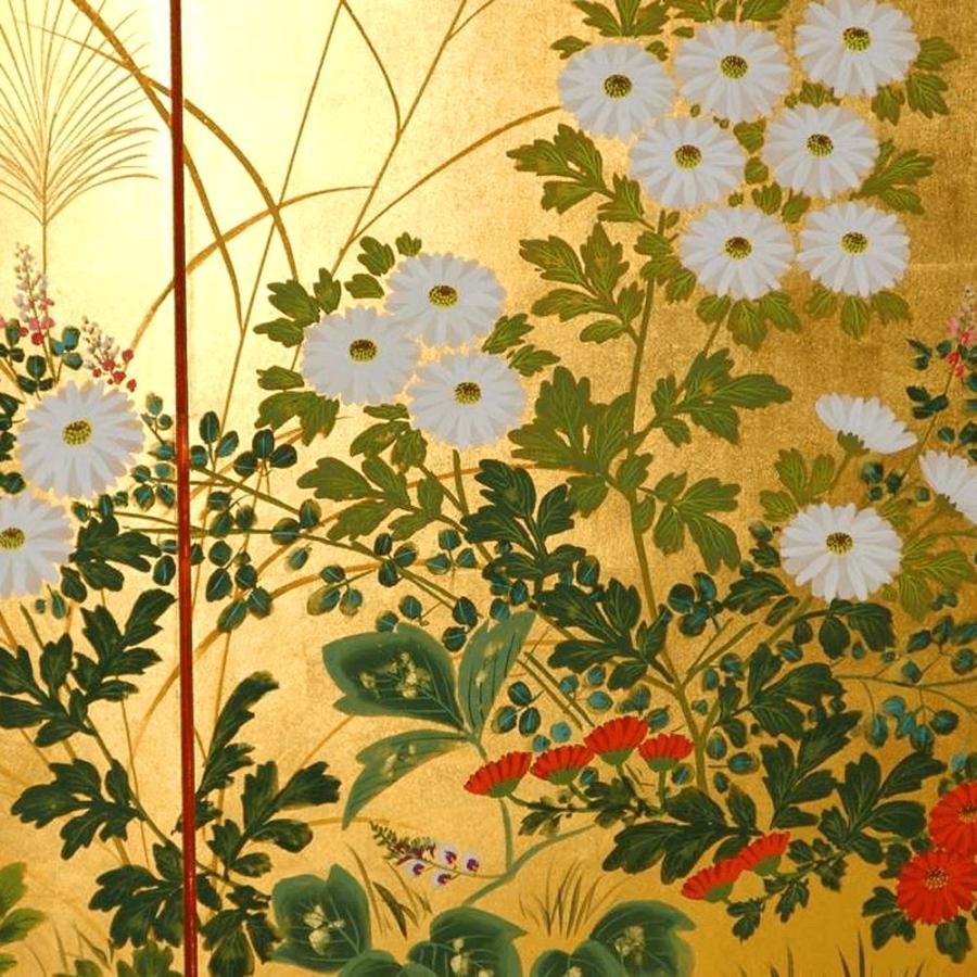 4枚金屏風/ 富永寿峰（平金押し） : SELECT JAPAN - 通販 - Yahoo