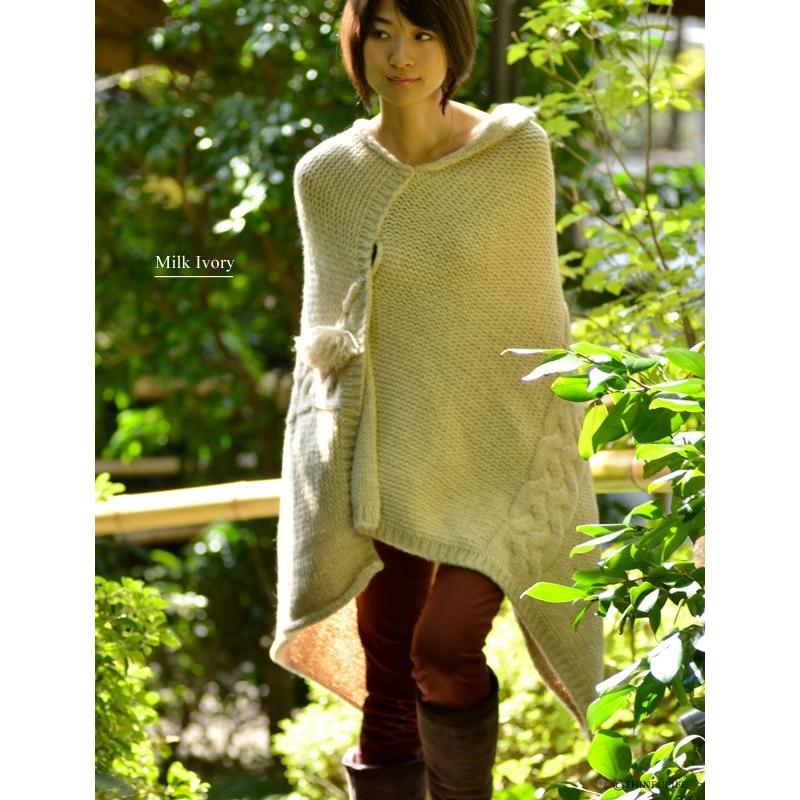 Calimar（カリマール） イタリア製 アルパカ ケープ マント ニット