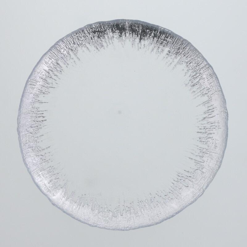 最大50%OFFセール】ガラスプレート 28cm シルバー ハンドメイドガラス