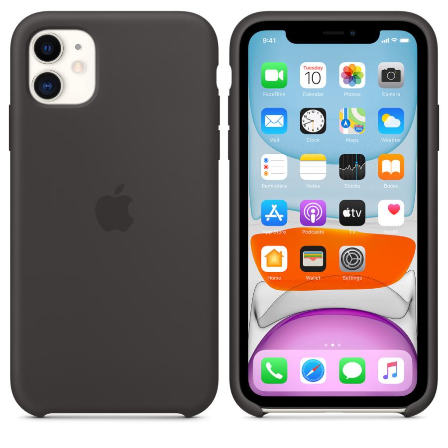 Apple 純正 iPhone11 シリコンケース ブラック 黒 アップル silicone