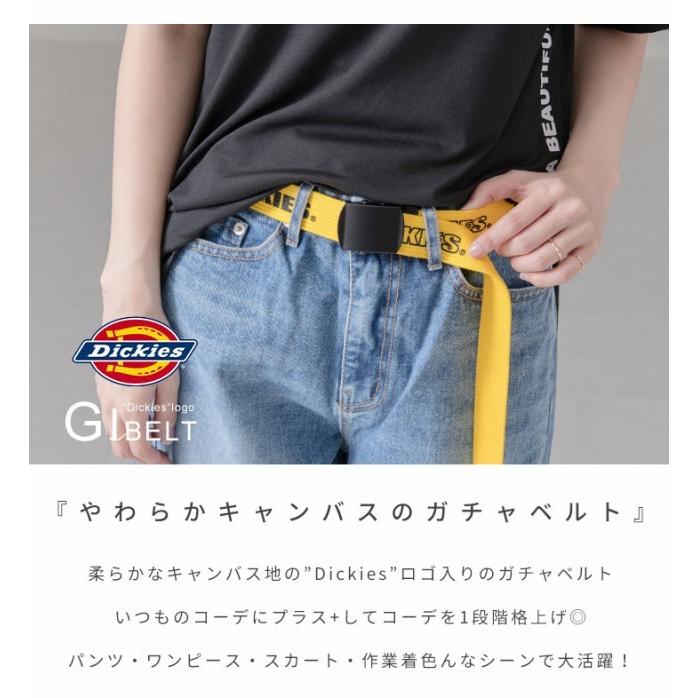 Dickies（ディッキーズ） キャンバス ベルト ロゴ DIベルト レディース