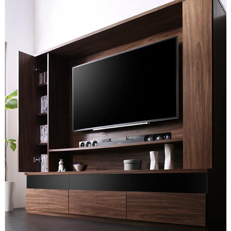 テレビ台180cm ウォルナットブラウン 60インチ対応 壁掛け機能 壁面