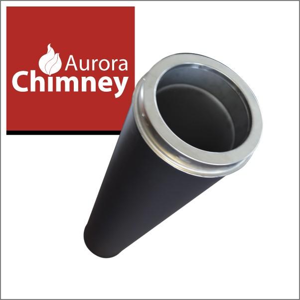 薪ストーブ用 断熱二重煙突 煙突直筒1000 内径φ150 外径φ200（オーロラ