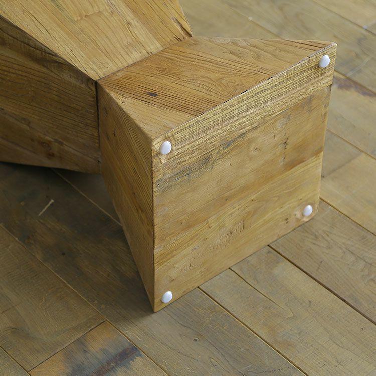 サイドテーブル テーブル ニレ古材 ヴィンテージ ナチュラル ベッド