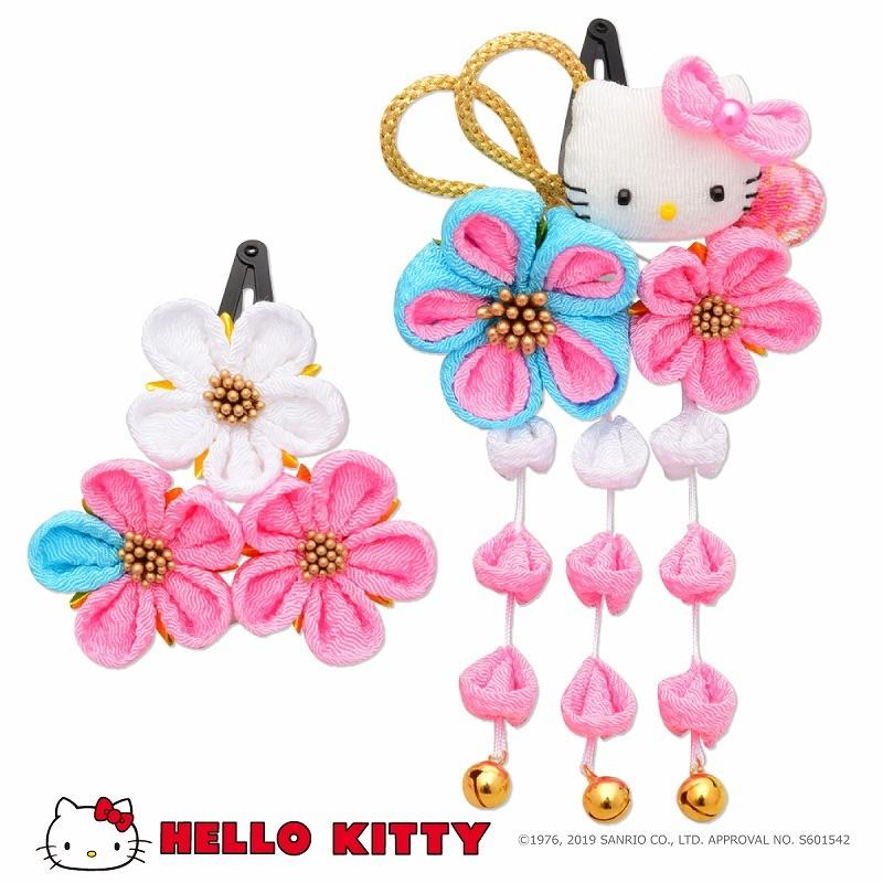 ハローキティ 髪飾り 七五三髪飾り キティ つまみ細工髪飾り HELLO