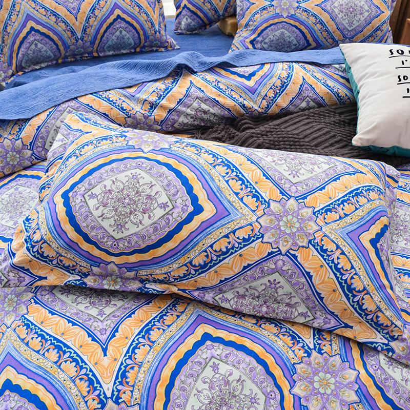 ダブルサイズ ベッド 布団カバー フラットシーツ 枕カバー 4点セット