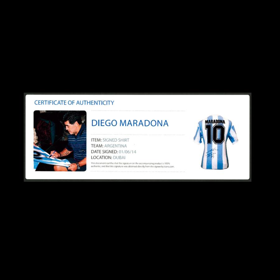 神の手 マラドーナ 「直筆 サイン入り ユニフォーム 」 アルゼンチン