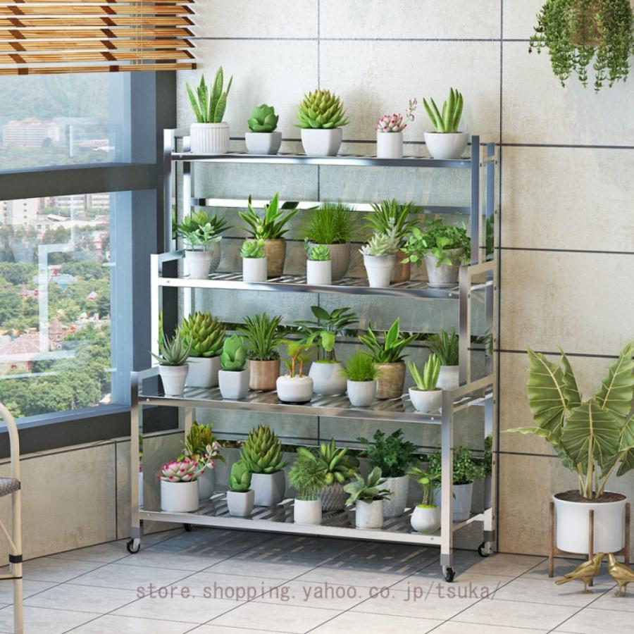 プランターラック ガーデンラック 4段 花置き棚 園芸ラック 植木鉢
