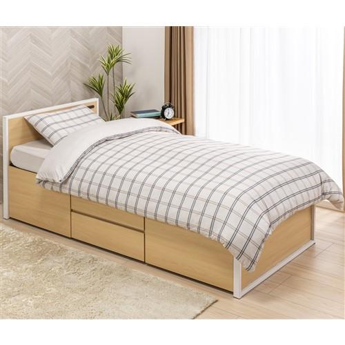 新生活応援特価】[シングル]ヤマダオリジナル 大容量収納付きベッド