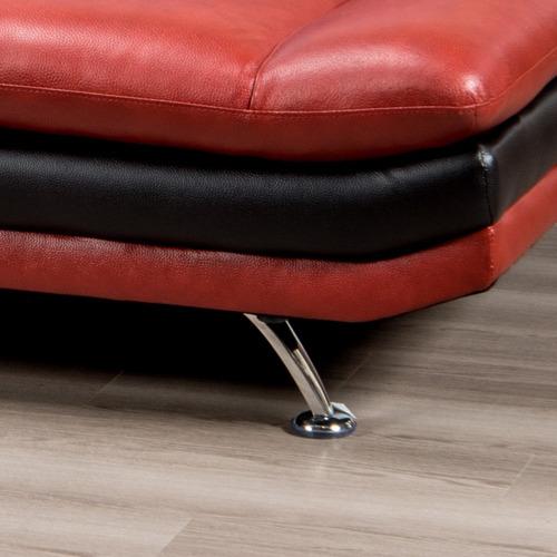 幅237］左カウチソファ 本革 「YCS150003RD」 レッド ヤマダオリジナル