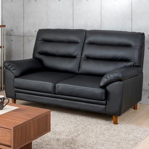 ヤマダオリジナル［2人掛］ソファ 「YS120012BK」 幅163 合成皮革