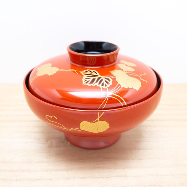 吸い物椀 吸物椀 蓋付き 吸物碗 漆塗り 木製 日本製 木 蒔絵 金 黒 赤
