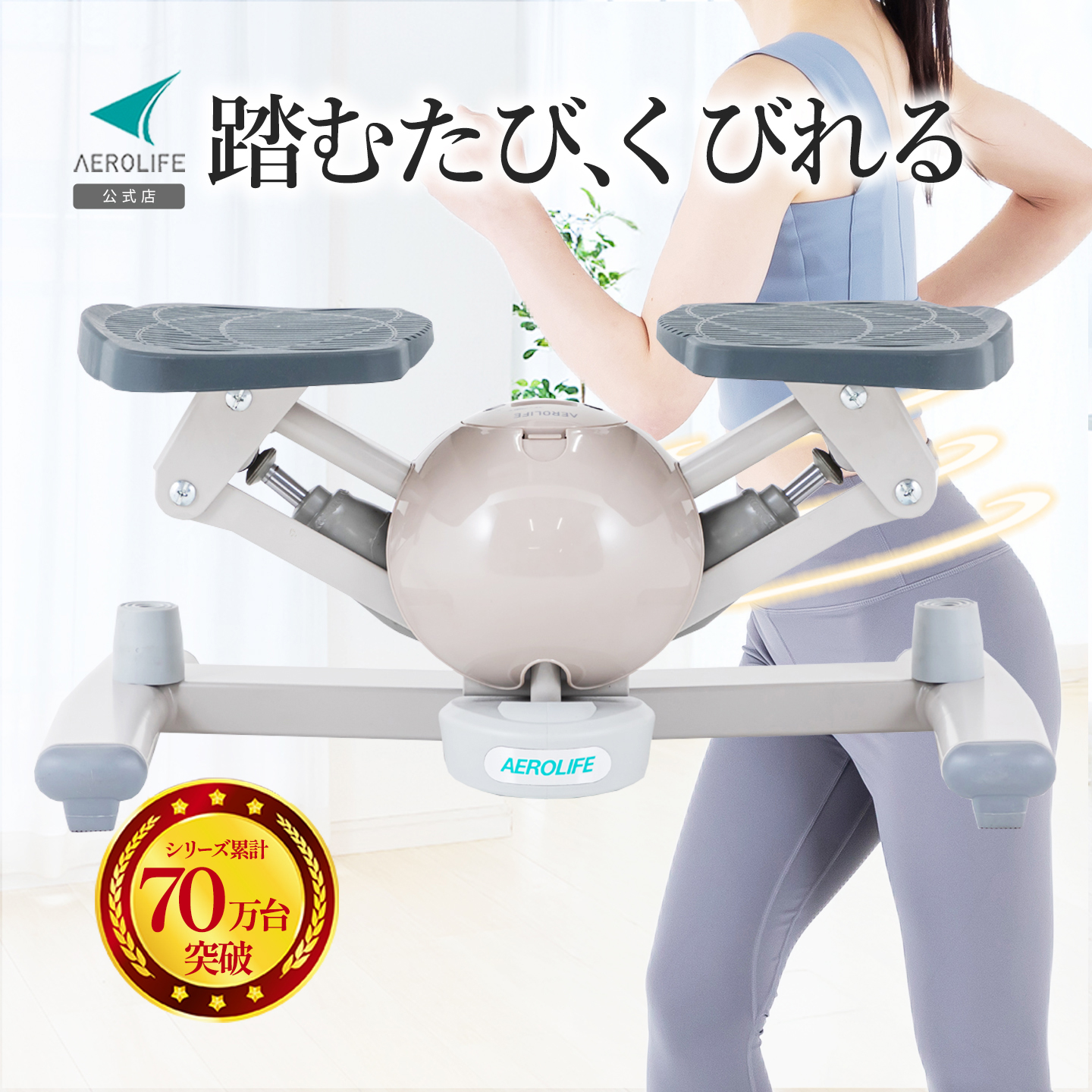 あしふみ健幸ライフ 足踏み健康器具 溝入りタイプ ステッパー - 最安値