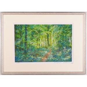 フィンランド 風景画 絵画 北欧 白鳥 パステル画 ジークレー 版画 石井