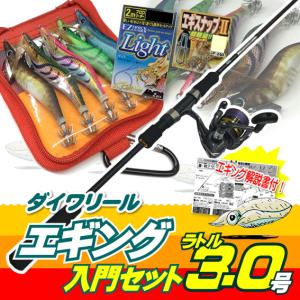 エギング入門セット ロッド・PEライン付きリール・エギ ラトル 3.5号5