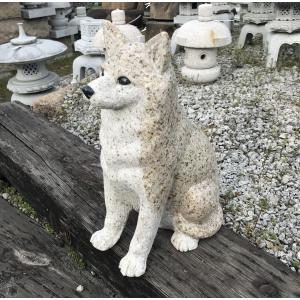 柴犬 大 さび御影石 高さ30cm しば犬 親子 成犬 いぬ イヌ 犬 日本犬