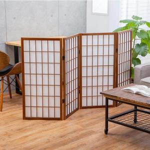 腰付組子屏風 2連 屏風ついたて パーテーション つい立て 間仕切り