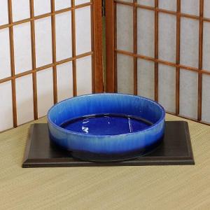 信楽焼 水盤 花器 11号 中青磁 万年青 丸 陶器 池坊 嵯峨御流 生け花
