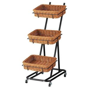 Bigboss】陳列用投げ込み什器 丸型投げ込みバスケット 3段 丸型