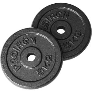 PROIRON ダンベル プレートダンベルおもり追加 純鋳鉄 10kg×2個 (穴径