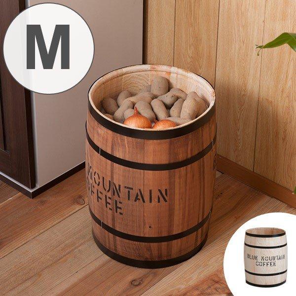 コーヒー樽 木樽 ヒノキ製 Mサイズ 高さ43cm （ インテリア 収納 木製