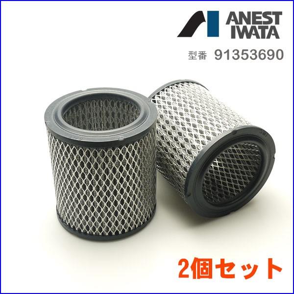 吸い込みフィルタ コンプレッサー交換用 アネスト岩田 91353690 2個