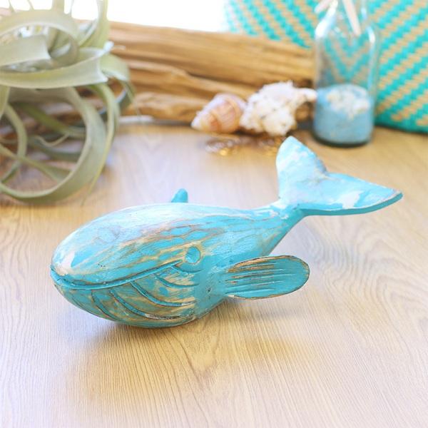 SALE ウッド クジラ インテリア雑貨 オブジェ 置き物 くじら 鯨 マリン