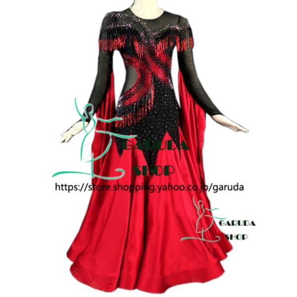 Garuda SHOP レディース社交ダンス衣装 競技ドレス ワルツドレス高級品