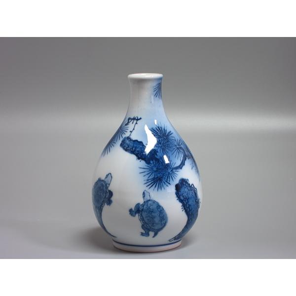 有田焼 染付松に緑毛図徳利 舘林陶宗窯（本体のみ） : 茶道具商 越中屋