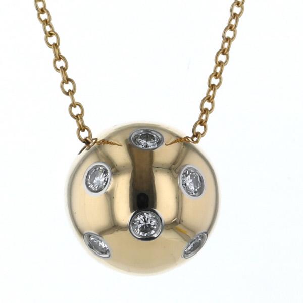 値下げ TIFFANY&Co. ティファニー Pt950 K18YG ドッツボールネックレス